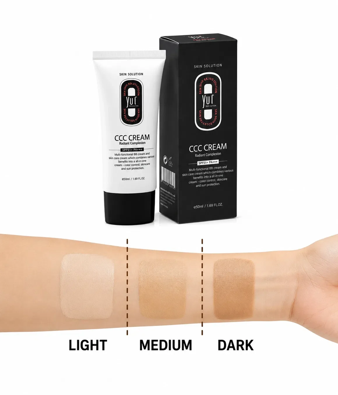 YU.R Cream Radiant Complexion SPF50+ (LIGHT) — Изображение 2